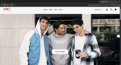 موقع لمتجر ملابس يشبه mens club