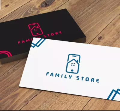 لوجو متجر باسم ( family store ) للهواتف الذكية