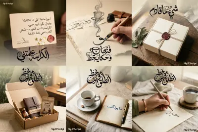 تصميم بوستات سوشيال ميديا لبراند Sip&Script