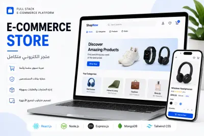 متجر إلكتروني متكامل مع لوحة تحكم | Full-Stack E-commerce