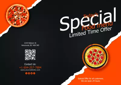 تصميم منيو طعام