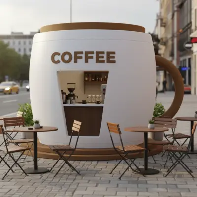 مشروع تصميم كشك قهوة احترافي