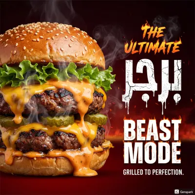 تصميم إعلان براند الطعام بجودة سينمائية بجودة 4K