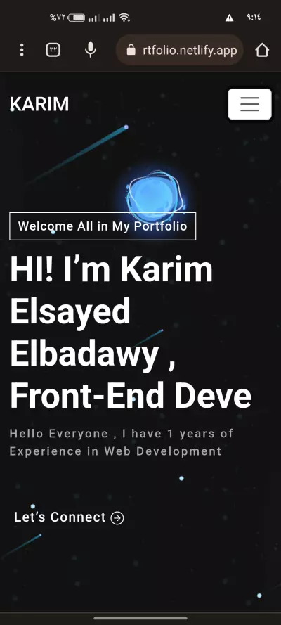Portfolio website with react js