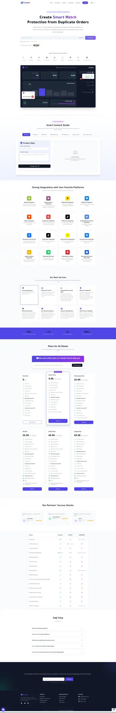 DropSaas - منصة سحابية متكاملة لإنشاء وإدارة المتاجر الإلكترونية (SaaS)