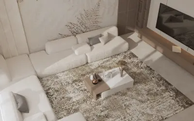 صالة عائلية على الطراز الموديرن