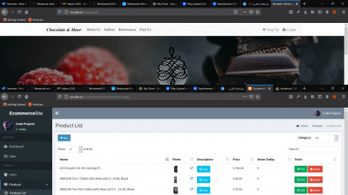 Ecommerce with Dashboard