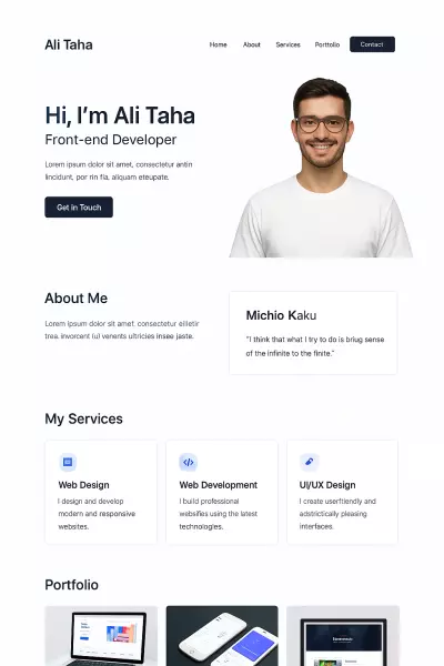 Smart Portfolio Website .