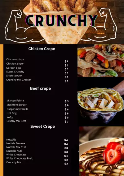 منيو مطعم كريب