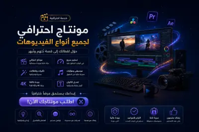 مونتاج احترافي لجميع انواع الفيديوهات