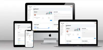 - لوحة تحكم احترافية بها عدة صفحات. (Dashboard)