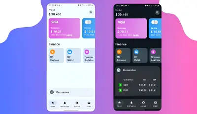 تصميم تطبيق لي محفظة الكترونية.