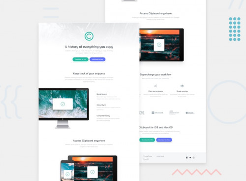 Clipboard  App Landing Page