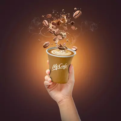 إعلان لمنتج قهوة