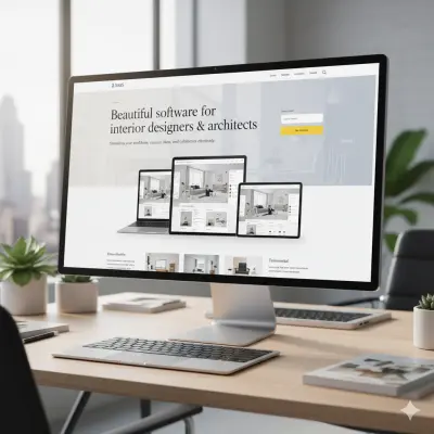Landing Page احترافية لبرامج المصممين الداخليين | تطوير بـ Next.js 15 و React 19