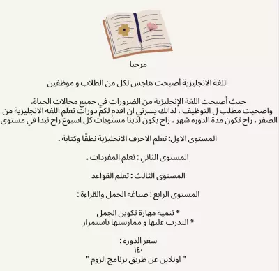 أنا خريجه اللغه الانجليزية وادابها ، وانا في اتم الاستعداد لتنفيذ العمل