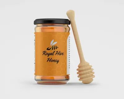تصميم استيكرعسل honey sticker design