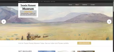 تطوير لوحة تحكم وإدارة محتوى لموقع متحف (Tooele Pioneer Museum)