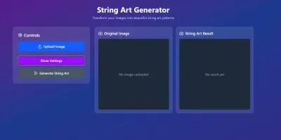 تطبيق ويب لإنشاء فن الخيط والمسمار من الصور