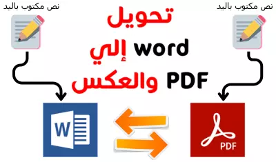 تحويل النص اليدوي وملف pdf إلى word والعكس