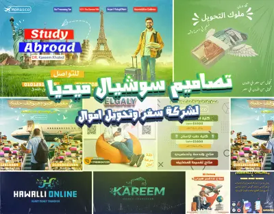 تصميمات احترافية لشركات تحويل الأموال والسفر (موناسكو )