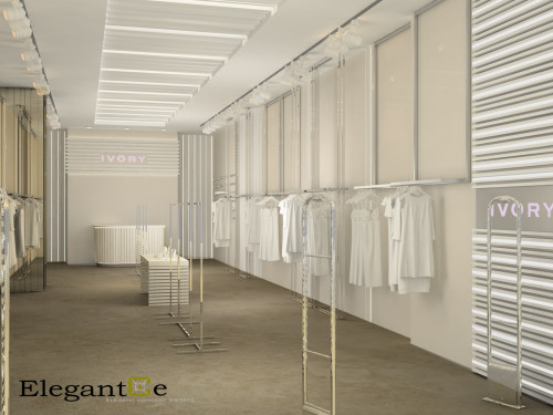 تصميم محل ازياء ضمن مول تجاري