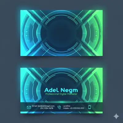 تصميم بطاقة أعمال رقم 5 .