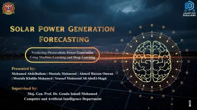 تصميم عرض تقديمي (Presentation) احترافي لمشروع التنبؤ بالطاقة الشمسية عبر Canva