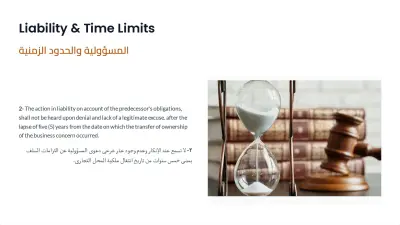 تصميم عرض تقديمي احترافي لمادة في القانون التجاري