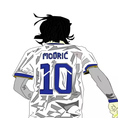 رسم فيكتور للاعب ريال مدريد مودريتش