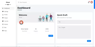 A front end dashboard