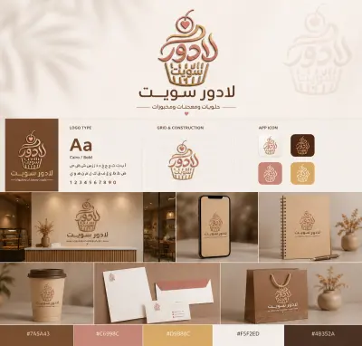 تصميم شعار لمحل حلويات