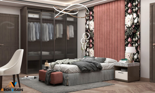 غرفة نوم شبابية بتصميم عصري