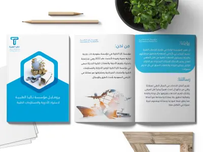 تصميم بروفايل شركة أدوية