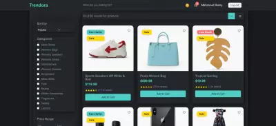 تطوير متجر إلكتروني ديناميكي ومتجاوب باستخدام Html ,Css , JavaScript فقط