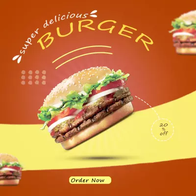 تصميم جذاب لوجبة Burger