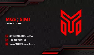 Business card for a student in cybersecurity