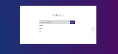 مشروع لإدلرة المهام اليومية | To-Do List Web App