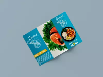 قائمة طعام لمطعم مأكولات بحرية