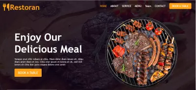 موقع مطعم Front-End