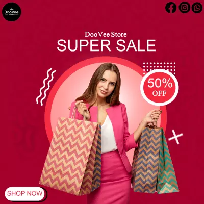 تصميم سوشيال ميديا لملابس حريمي