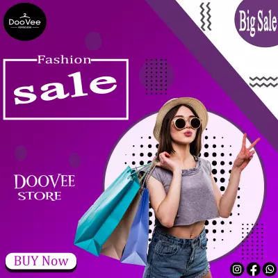 تصميم سوشيال ميديا لملابس حريمي