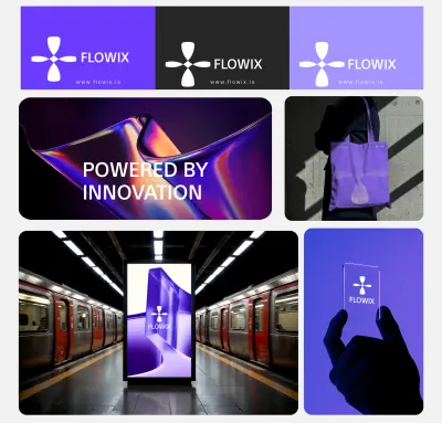 تصميم هوية بصرية  لبراند FLOWIX