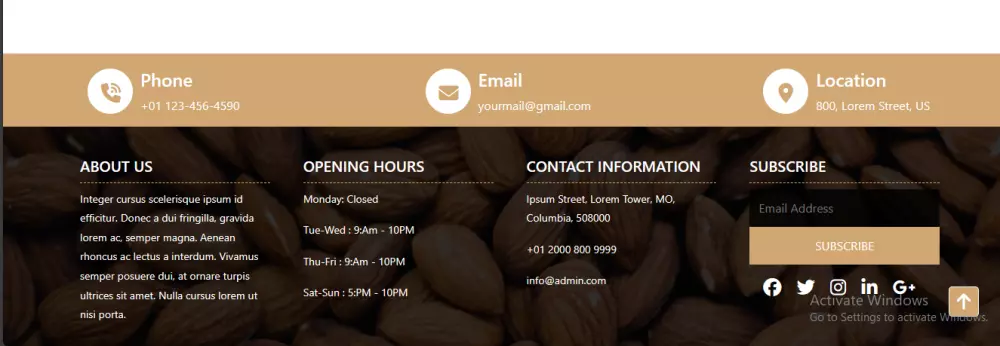 تصميم موق الكتروني مكون من صفحة واحدة  باستخدام html ,css, javascript , bootstrap  بسعر 10 دولار