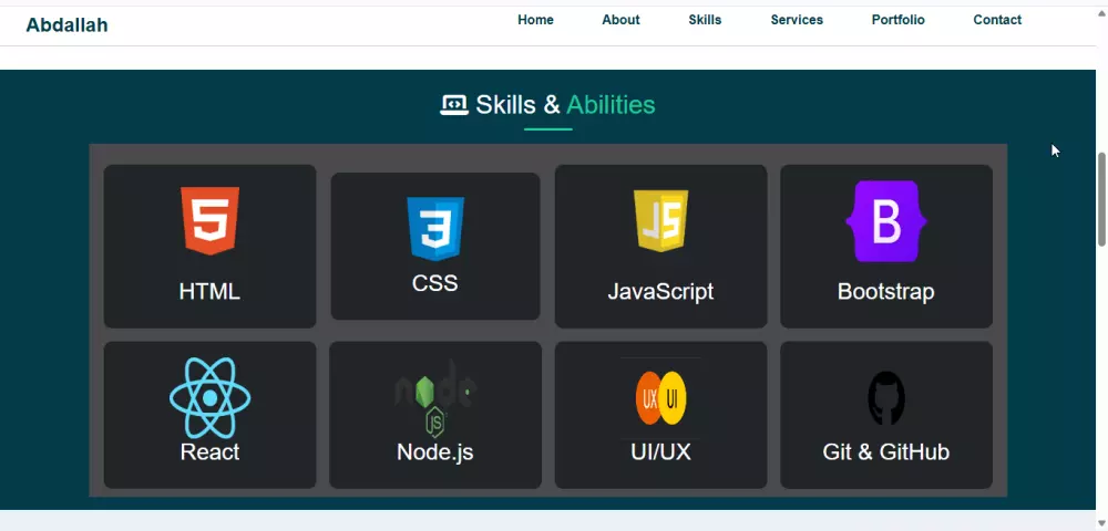 تصميم موقع شخصي احترافي (Portfolio) متجاوب على جميع الأجهزة