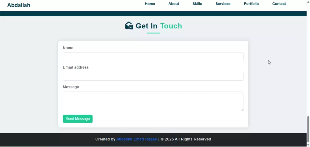 تصميم موقع شخصي احترافي (Portfolio) متجاوب على جميع الأجهزة