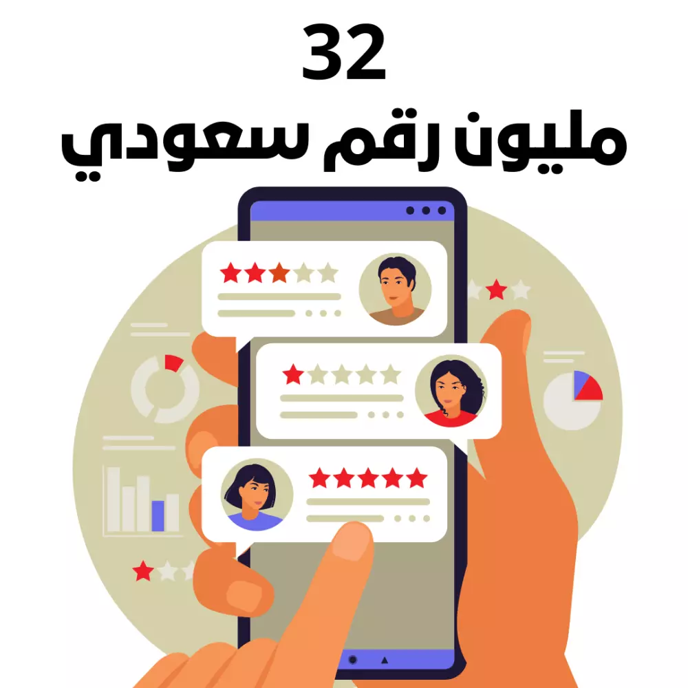 32 مليون رقم سعودي للتسويق عبر الواتساب والرسائل SMS