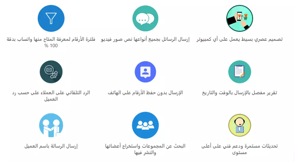 برنامج ارسال الرسائل عبر الواتساب wa sander