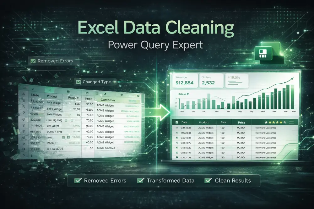 تنظيف البيانات باستخدام Excel وPower Query بسرعة واحتراف