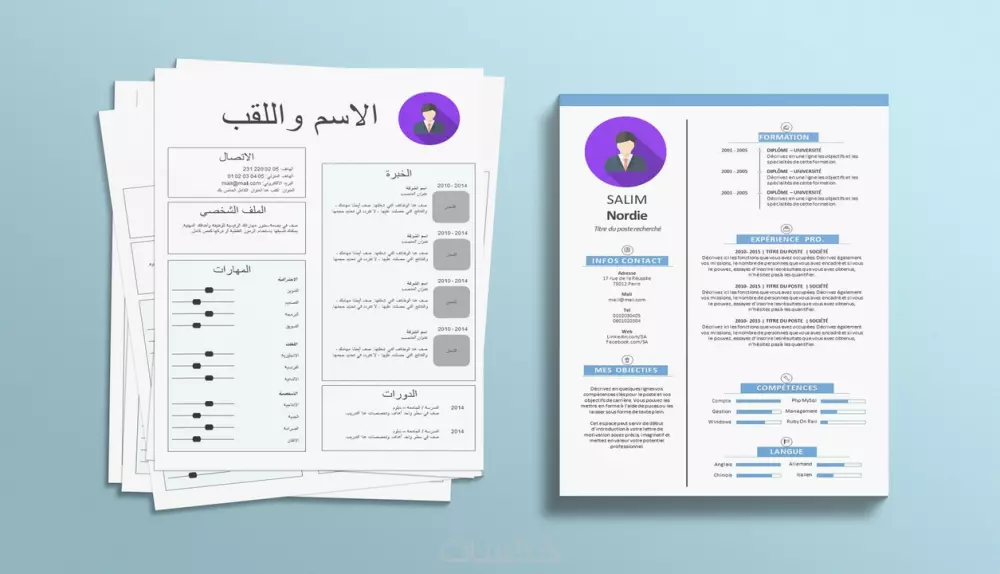 تصميم سيرة ذاتية (cv) بجودة جيدة